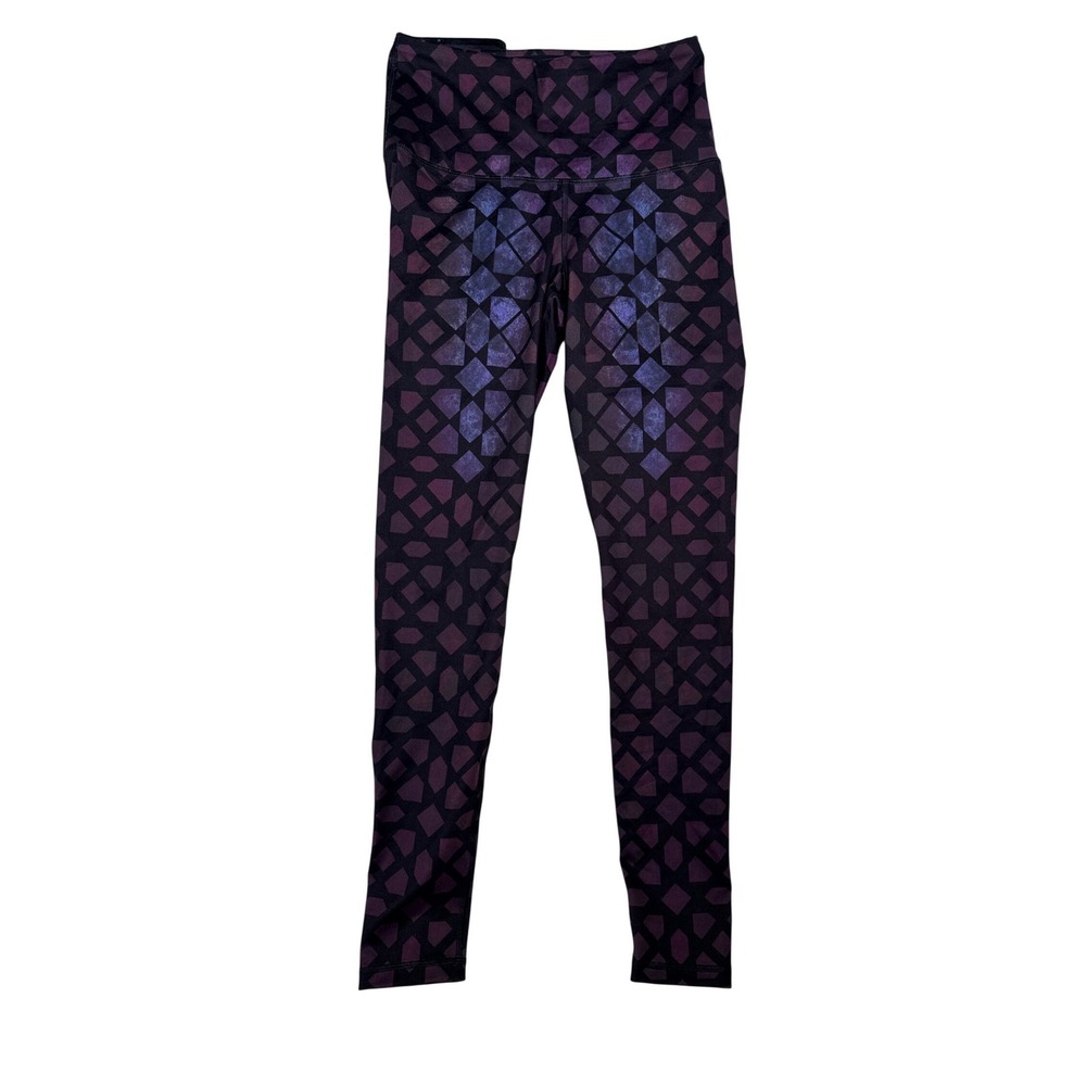 The North Face Leggings Womens Small S FlashDry Purple Geometric Athletic Tights